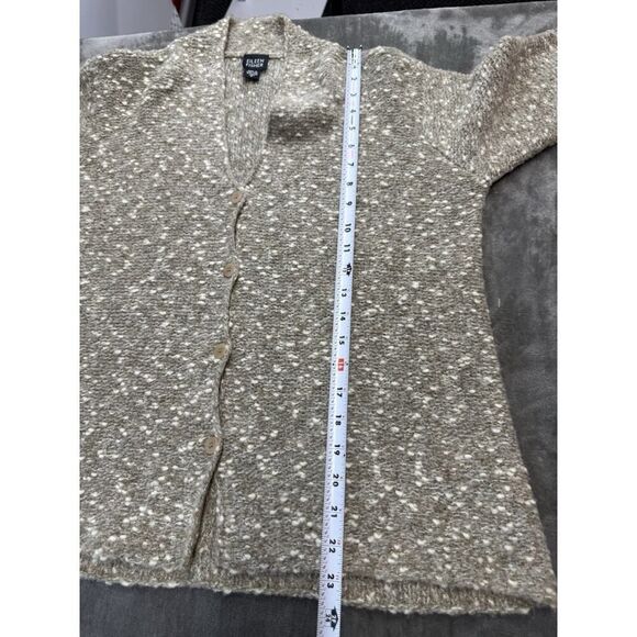 Eileen Fisher Merino Wool Bouclé Button Cardigan Sweater Women’s S Cream Tan - Picture 5 of 9